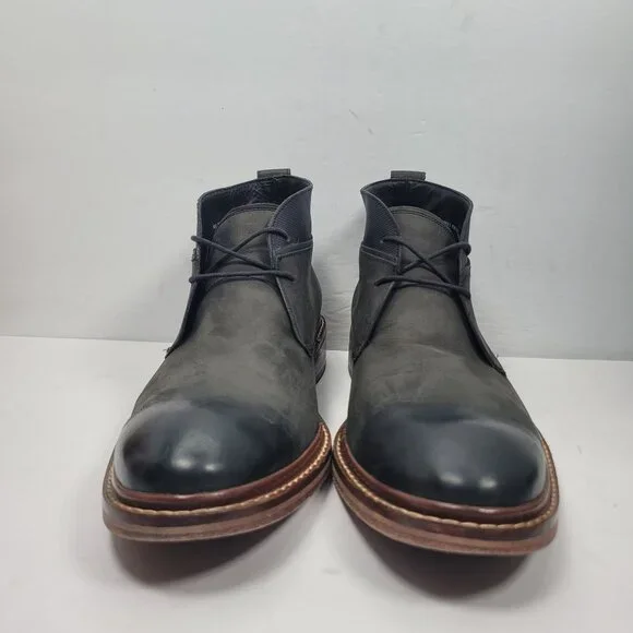 Cole Haan Colton Men's Black & Grey Leather Chukka Boots C20111 US Size 9.5M - Picture 3 of 8